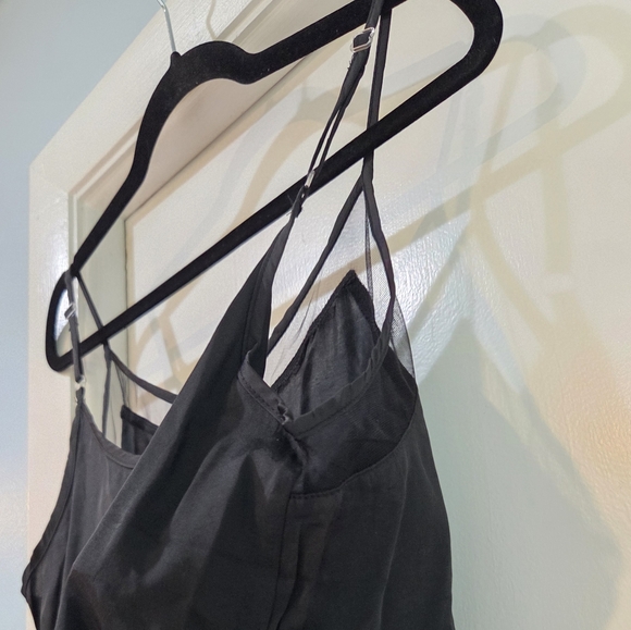 Women's Black Cami Tank Top, Size L - Picture 7 of 9